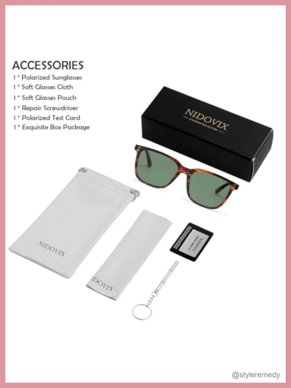 Polarized Square Sunglasses UV400 Protection Retro Acetate Frame
